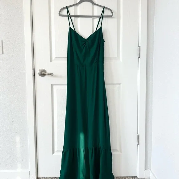 Reformation Emersyn Green Evening Dress - Picture 2 of 10